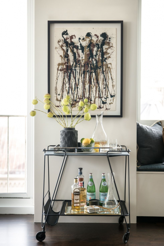 how-to-style-a-bar-cart-with-height