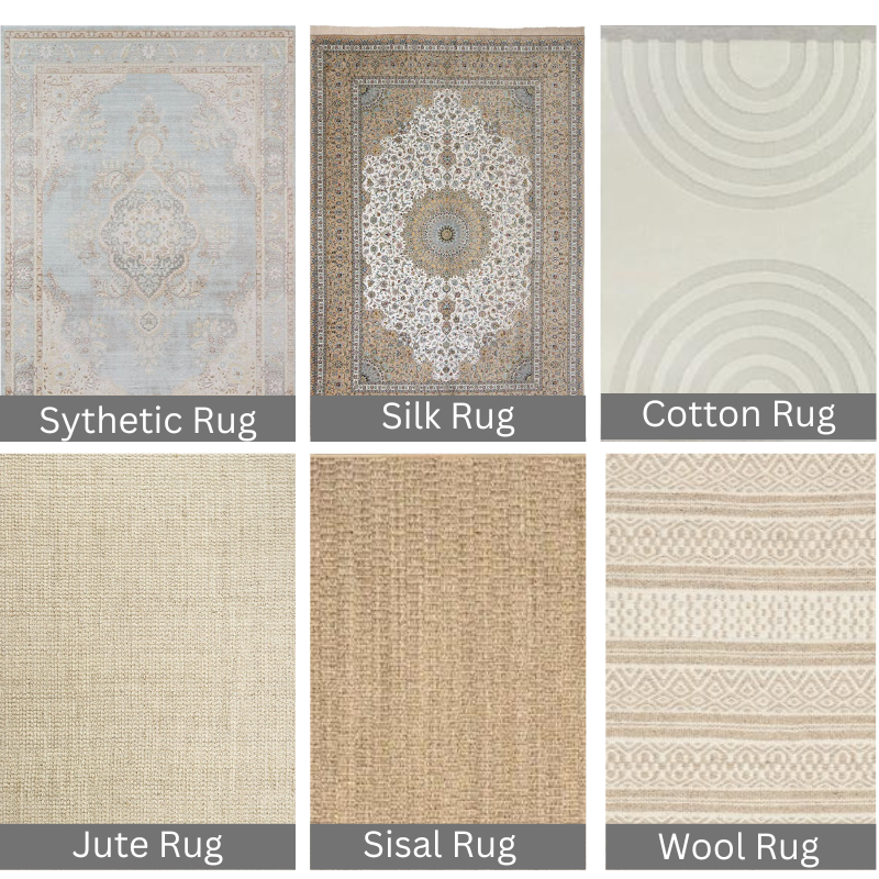 Rugs-different-materials-wool-cotton-sisal-jute-silk-cotton-Expert-guide-on-how-to-buy-a- rug-for-each-room