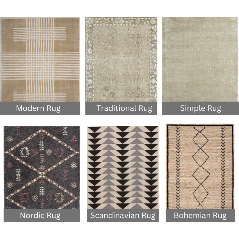 Run-in-different-styles-modern-traditional-simple-nordic-scandianvian-bohemian-Expert-guide-on-how-to-buy-a- rug-for-each-room