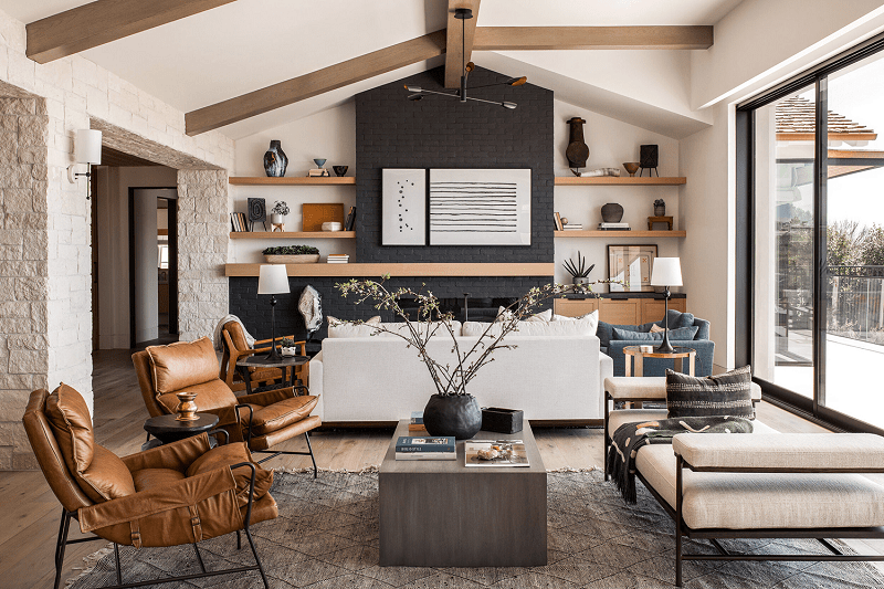 modern-farmhouse-living-room-Decorate-With-Multiple-Things-From-The-Same-Era
