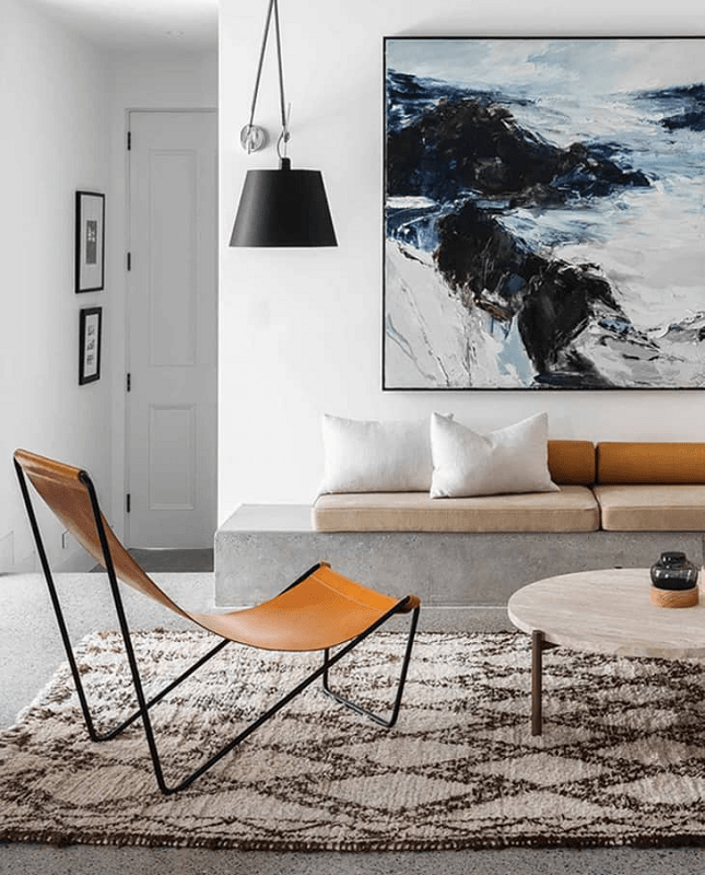 How-to-Choose-the-Right-Furniture-for-Your-Living-Room-leather-sling-chair