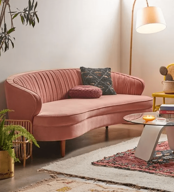 Pro-Tips-to-Clean-Sofa-Upholstery-at-Home-pink-sofa