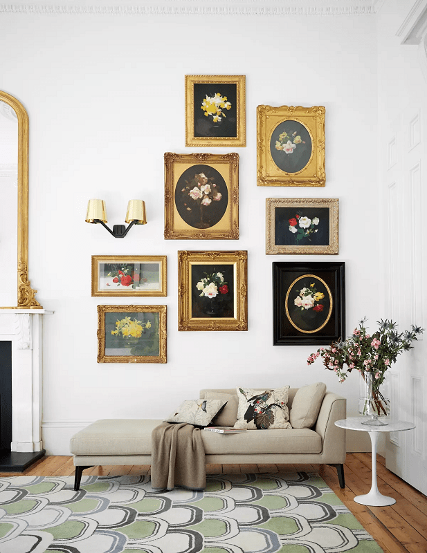 Decorating-a-Living-Room-with-a-gallery-wall-focal-point