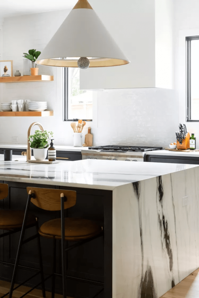 top-best-countertop-surfaces-to-elevate-your-kitchen-modern-kitchen-with-quartz-countertops-waterfall