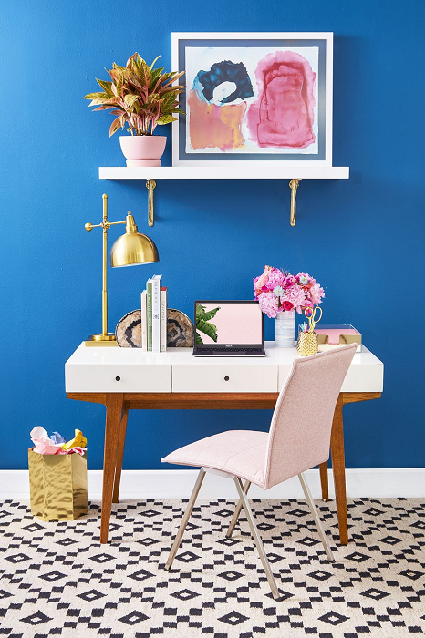 Affordable-and-Inspiring-Home-Office-ideas-blue-walls