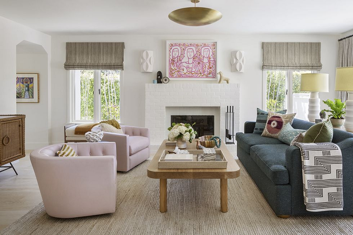 Designers-reveal-how-many-colors-you-should-have-in-your-home-pink-armchairs-in-modern-living-room